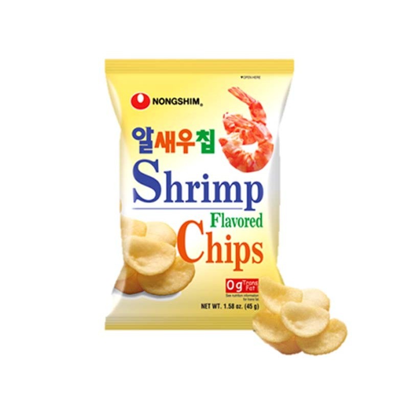 Chips Coreane Nuvole di Drago gusto Gamberi 75 g, Shrimp Flakes