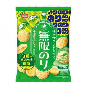 Kameda Mugen Nori, Cracker di Riso con tre tipi diversi di Alghe Nori, 75g