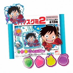 Bandai One Piece Caramelle Gommose con una Mascot di Gomma - 28 g