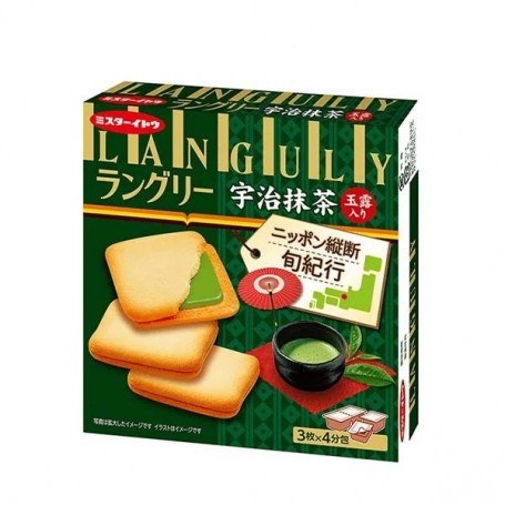 Biscotti Languiy ripieno di Uji Matcha, Ito Seika - 130g (3 pezzi x 4)