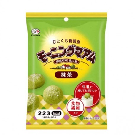 Fujiya Biscotti Soffici al gusto Matcha ricche di Fibre alimentari, 50g