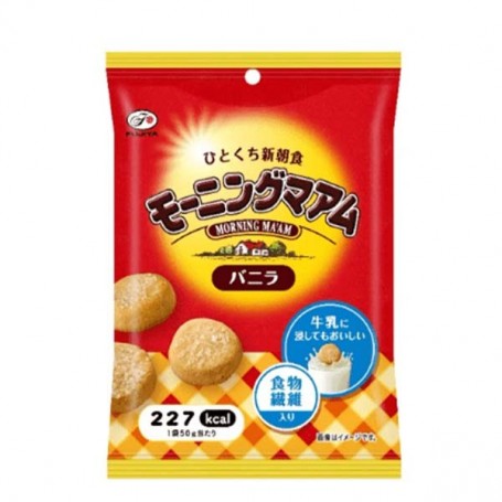 Fujiya Biscotti Soffici alla Vaniglia con Fibre alimentari, 50g