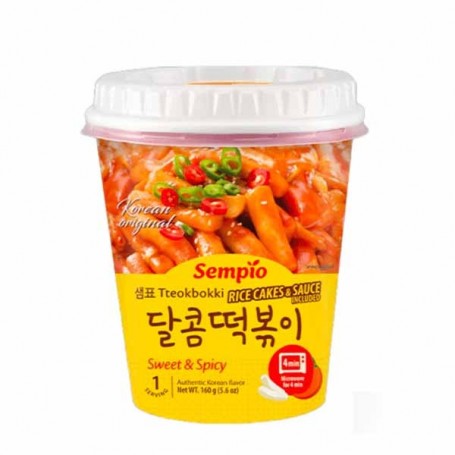 Sempio Cup Tteobokki Istantaneo Dolce e Piccante - 160 g