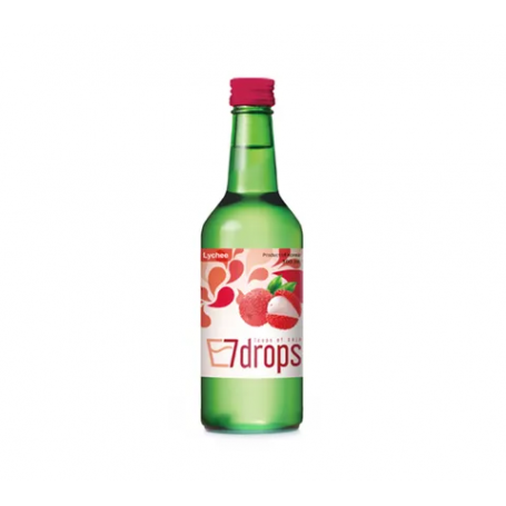 Soju Coreano al Litchi 360ml(12% Vol.), 7 Drops