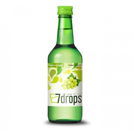 Soju Coreano all' Uva Verde 360ml(12% Vol.), 7 Drops