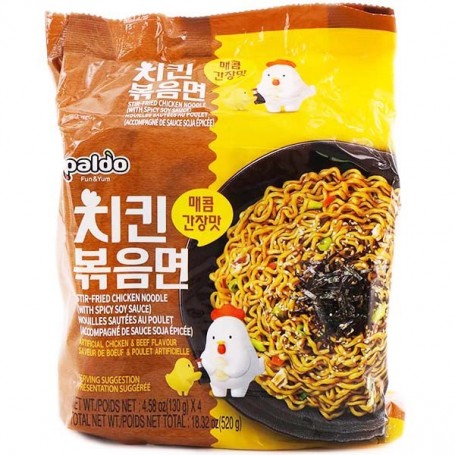 Noodles Saltati in Padella al Pollo 520g(4 Pacchetti), Paldo