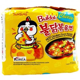 Ramen Buldak al Pollo e Formaggio PICCANTE (5 Pacchetti), Samyang