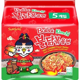Ramen Buldak al Pollo e Kimchi PICCANTE (5 Pacchetti), Samyang