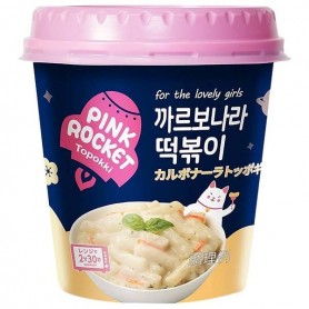 Cup Topokki Pinkrocket Gnocchi di Carbonara 120g, Young Poong