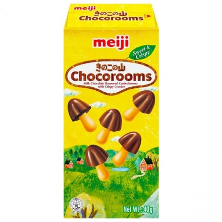 Biscotti al Cioccolato a forma di Funghi 40g, Meiji
