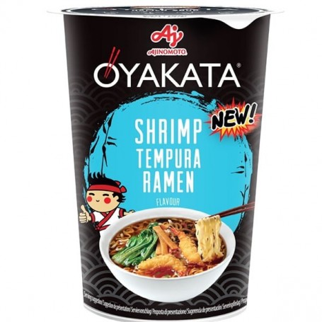 Oyakata Cup Noodles Gusto Shimp Tempura Ramen 61g, Ajinomoto