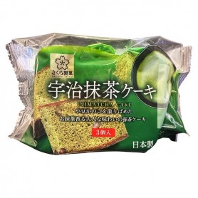 Torta Castelle a Fette Gusto Matcha 3 Pezzi 120g, Sakura Seika