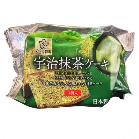 Torta Castelle a Fette Gusto Matcha 3 Pezzi 120g, Sakura Seika