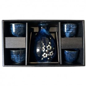 Set Sake Hana Blauw, Edo Japan