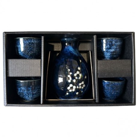 Set Sake Hana Blauw, Edo Japan