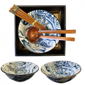 Set Bowl per Ramen Dragon, Edo japan
