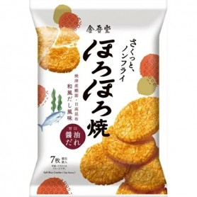 Senbei Cracker di Riso ai Fiocchi di Bonito, Alghe e Salsa di Soia Dolce (7 Monoporzioni), Kingodo
